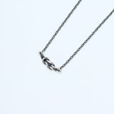 チェーンネックレス ノットモチーフ sv925 ブラックフィニッシュ