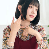 シルバー ネックレス トレフォイルノットネックレス いぶし