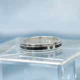 【アウトレット品 70％OFF】シェルリング ブラック シルバー sv925 ダイヤモンド