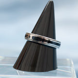 【アウトレット品 70％OFF】シェルリング ブラック シルバー sv925 ダイヤモンド