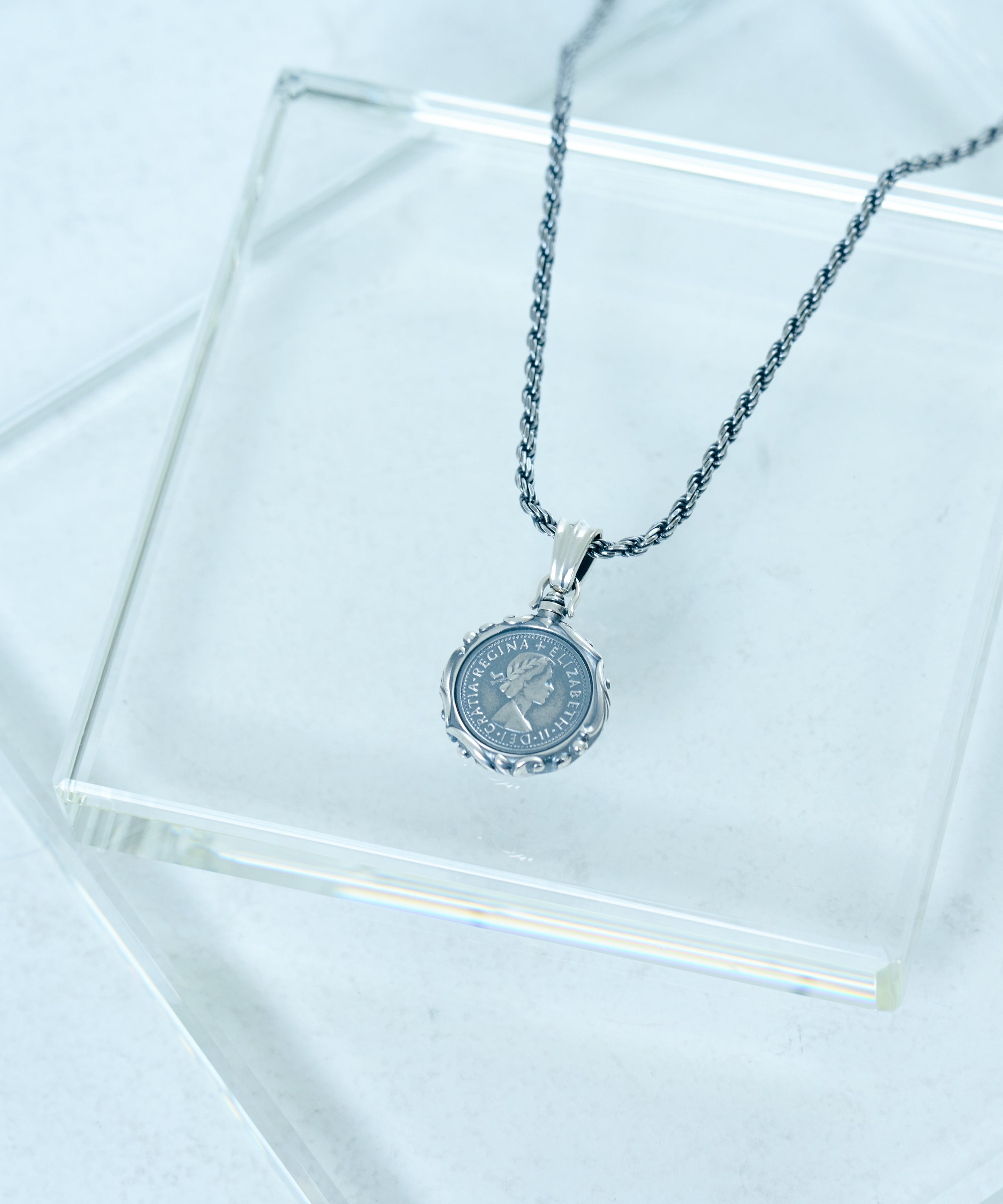 ロバストシックスペンスネックレス sv925 ブラックフィニッシュ – AQUA