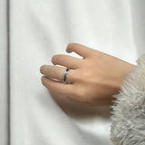 【アウトレット品 70％OFF】シェルリング ブラック シルバー sv925 ダイヤモンド