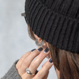 フープピアス 幸せのシックスペンスコイン シルバー