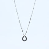 ネックレス ホースシュー ブラックジルコニア sv925