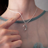 クレセントネックレス ゆらぎモチーフ sv925 シルバー