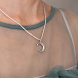 クレセントネックレス ゆらぎモチーフ sv925 シルバー