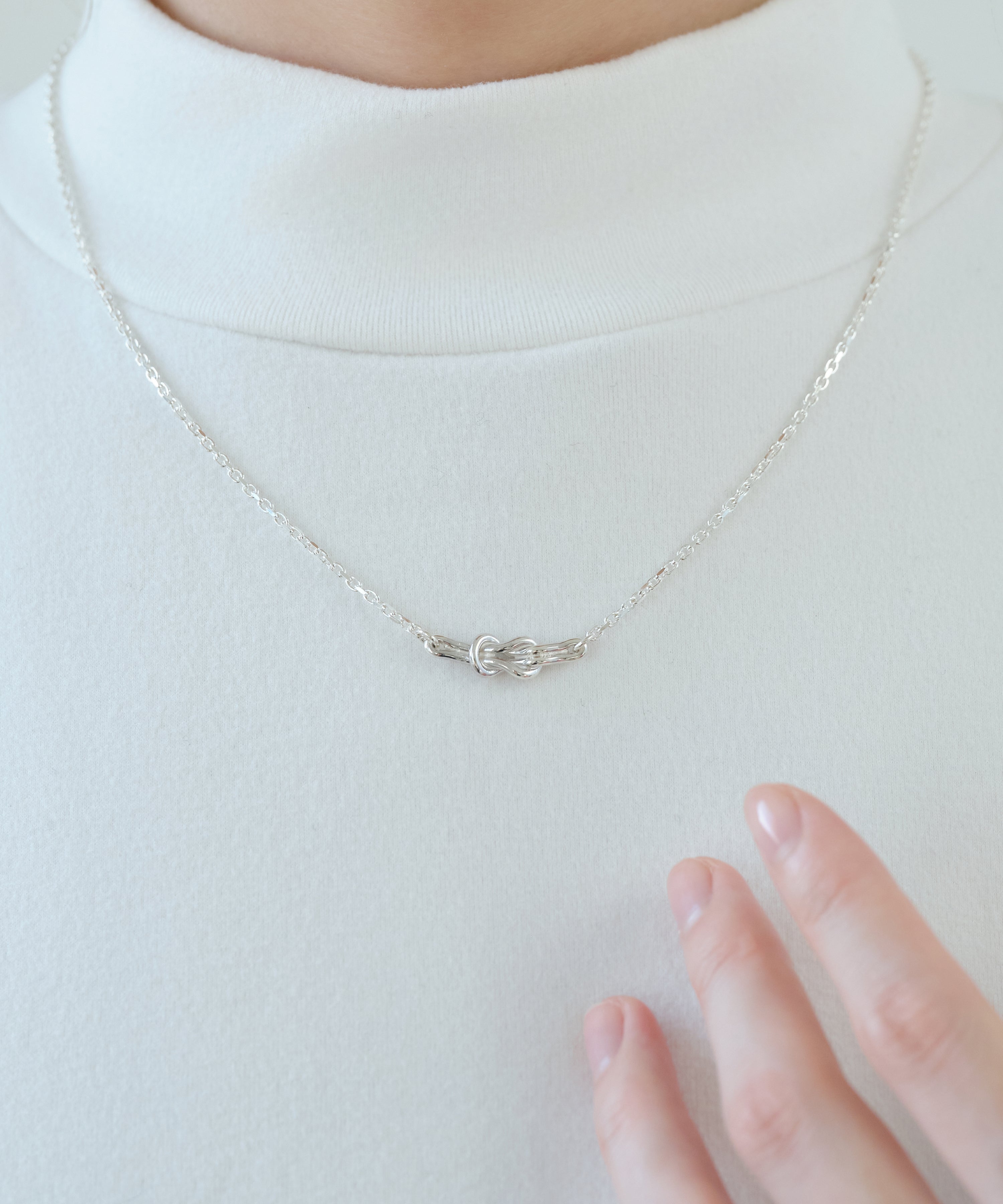 チェーンネックレス シルバー ノットモチーフ sv925 – AQUA SILVER