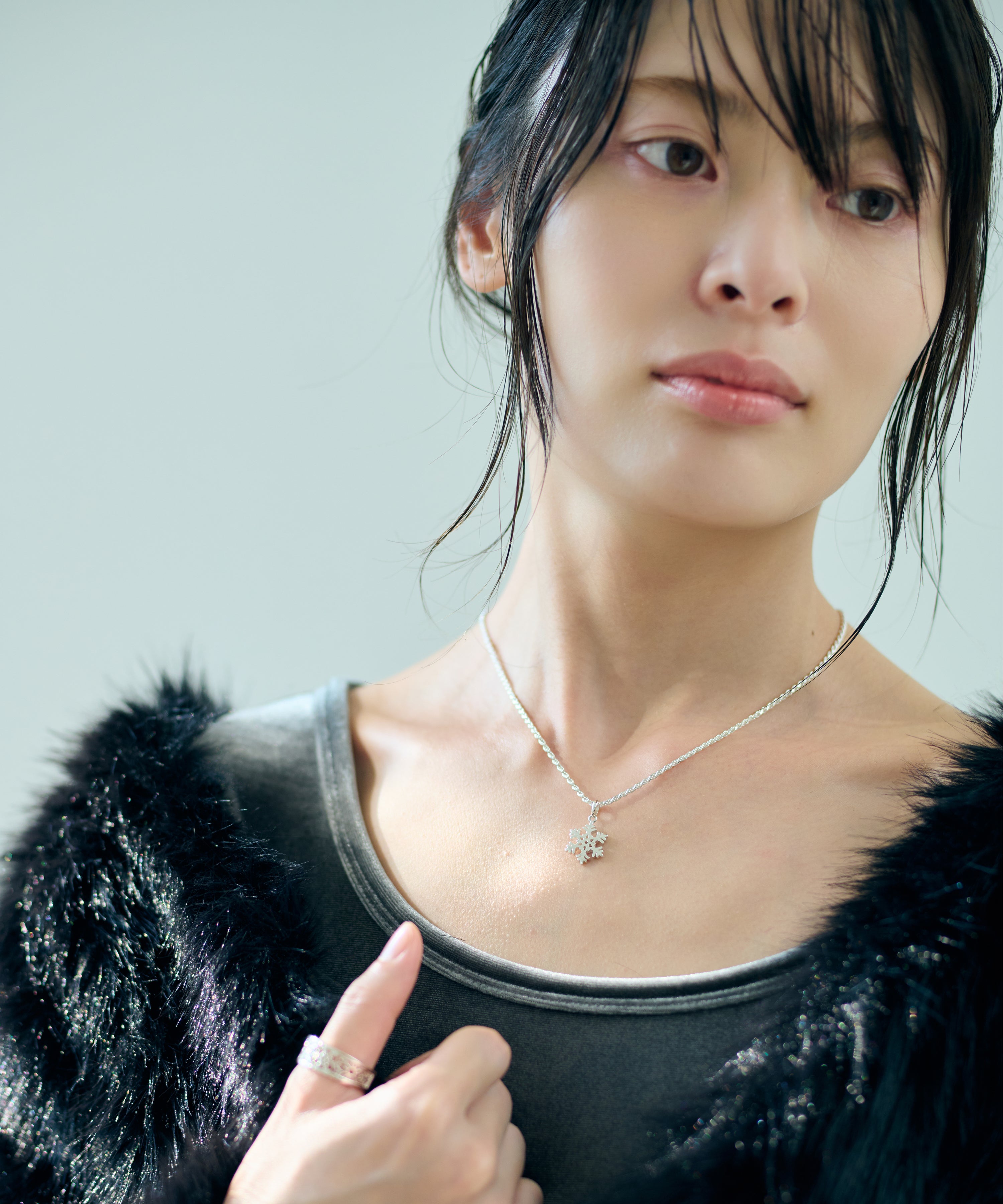 VIRGO　淡水パール × シルバー925 ネックレス　佐藤健着用モデル シルバー ネックレス スノーモチーフ sv925 – AQUA SILVER