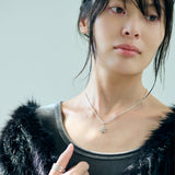 シルバー ネックレス スノーモチーフ sv925