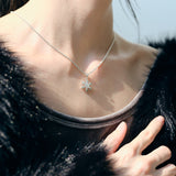 シルバー ネックレス スノーモチーフ sv925