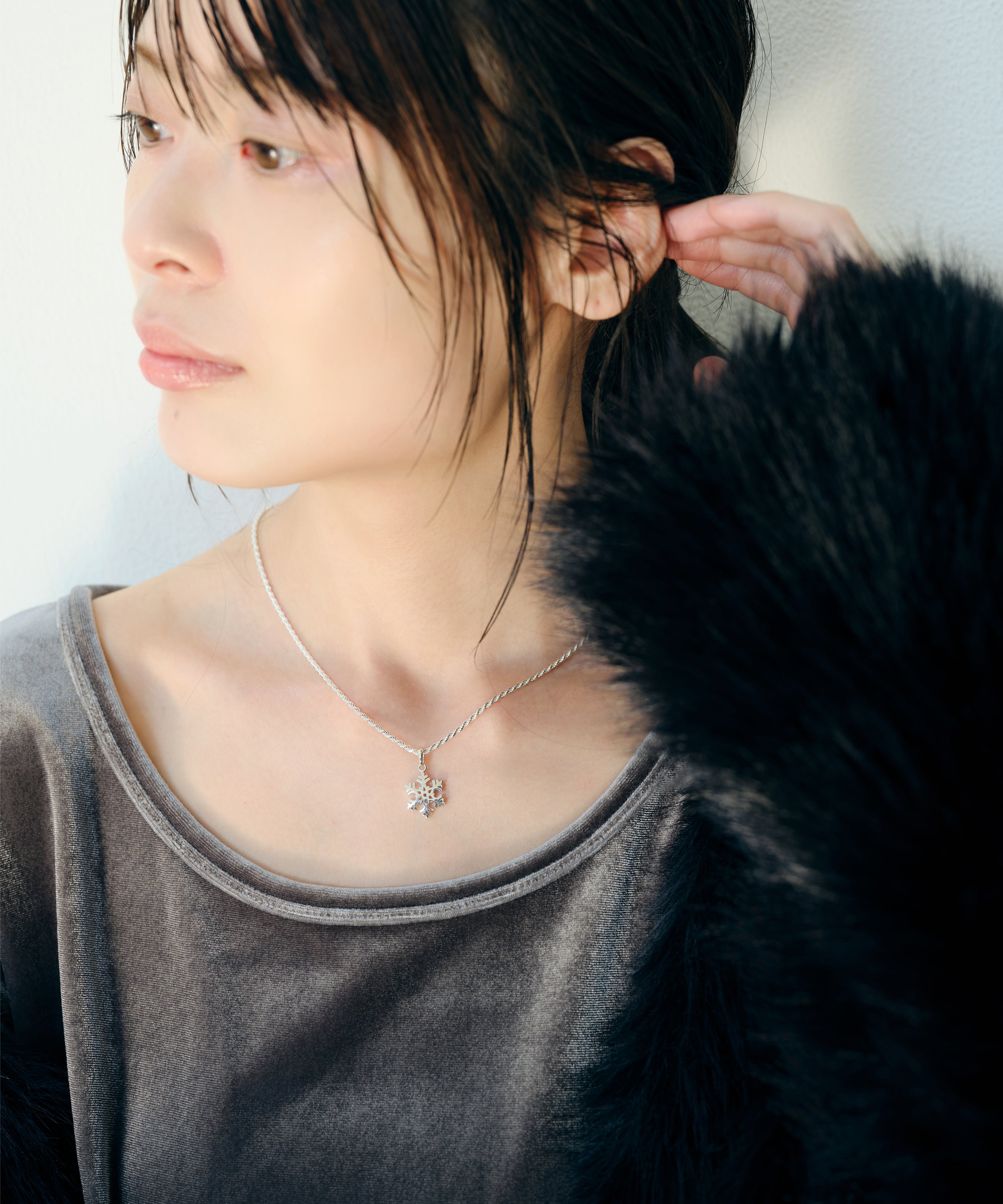 シルバー ネックレス スノーモチーフ sv925 – AQUA SILVER