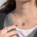 幸せのシックスペンスコインネックレス シルバー