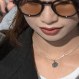 幸せのシックスペンスコインネックレス シルバー