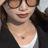 幸せのシックスペンスコインネックレス シルバー