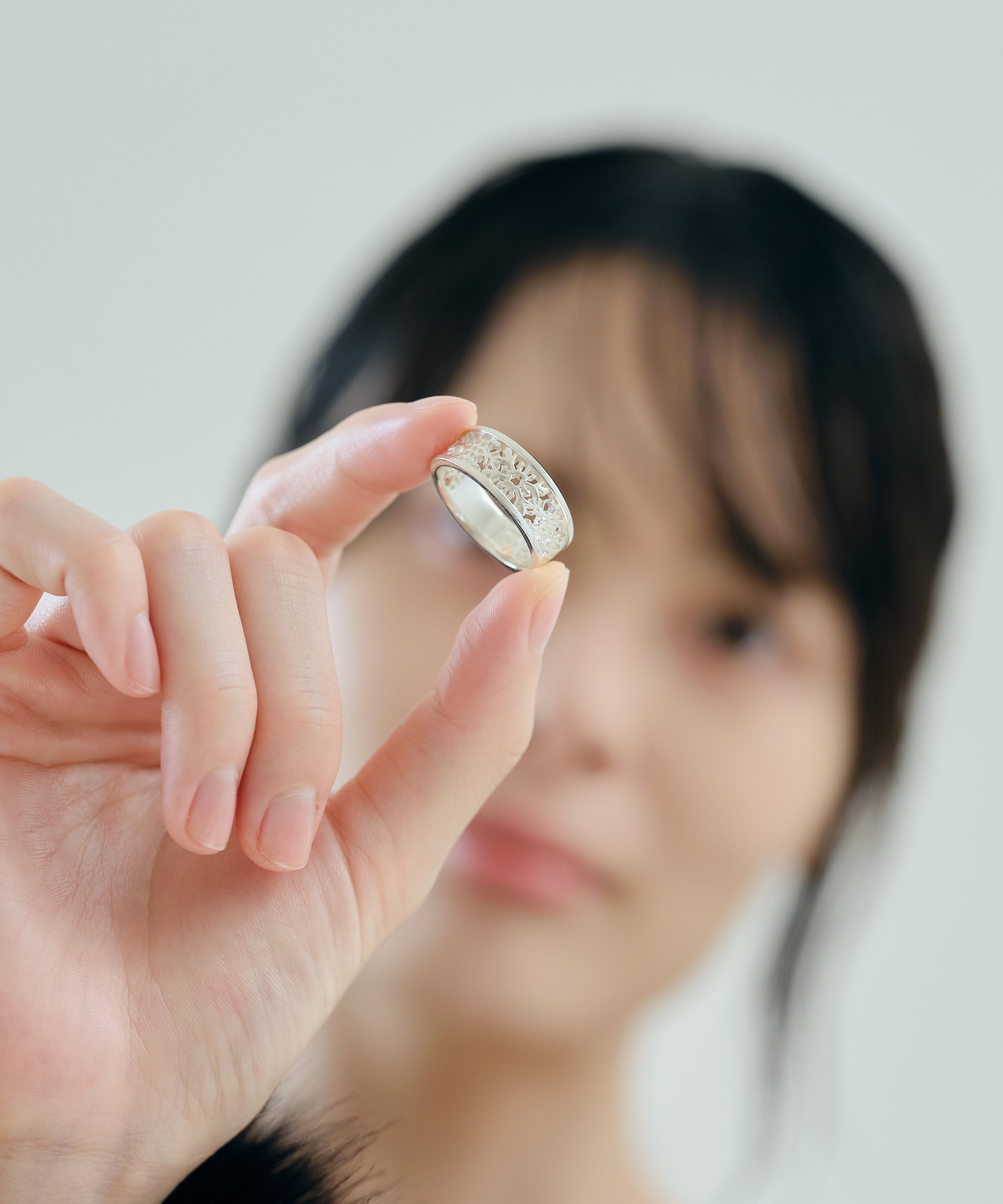 シルバーリング スノーモチーフ sv925 ホワイトシルバー – AQUA SILVER