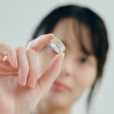 シルバーリング スノーモチーフ sv925 ホワイトシルバー