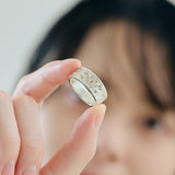 シルバーリング スノーモチーフ sv925 ホワイトシルバー