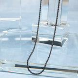 チェーンネックレス シルバー フレンチロープチェーン ブラックコーティング