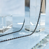 チェーンネックレス シルバー フレンチロープチェーン ブラックコーティング