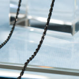 チェーンネックレス シルバー フレンチロープチェーン ブラックコーティング