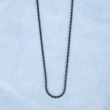 チェーンネックレス シルバー フレンチロープチェーン ブラックコーティング
