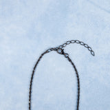 チェーンネックレス シルバー フレンチロープチェーン ブラックコーティング