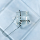 チェーンネックレス シルバー フレンチロープチェーン ブラックコーティング