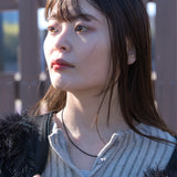 チェーンネックレス シルバー フレンチロープチェーン ブラックコーティング