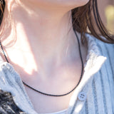 チェーンネックレス シルバー フレンチロープチェーン ブラックコーティング