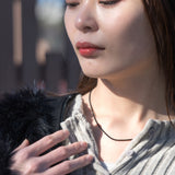 チェーンネックレス シルバー フレンチロープチェーン ブラックコーティング