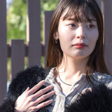 チェーンネックレス シルバー フレンチロープチェーン ブラックコーティング