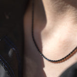 チェーンネックレス シルバー フレンチロープチェーン ブラックコーティング