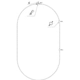 シルバー ロングチェーンネックレス sv925