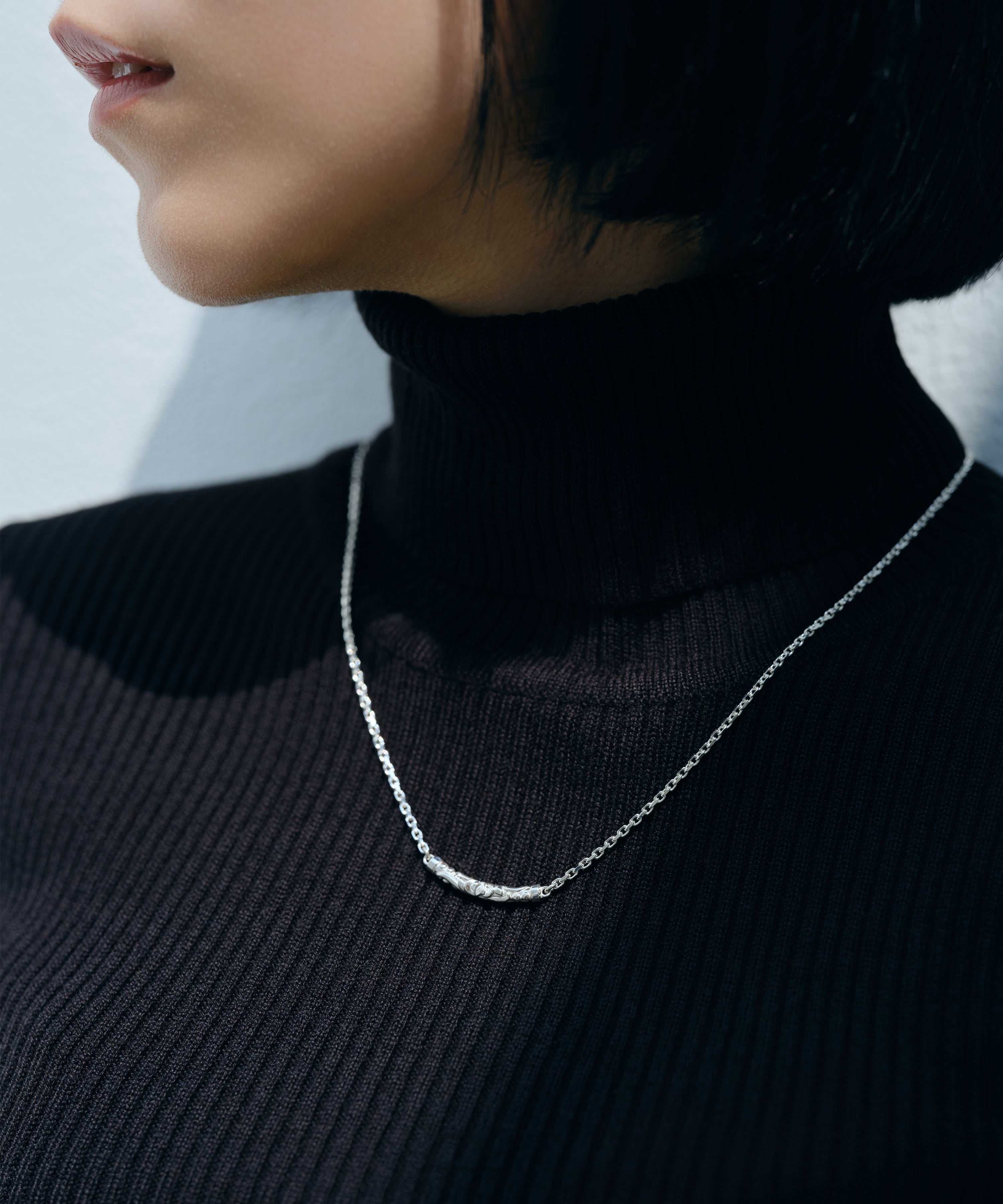 チェーンネックレス ロバストアラベスクモチーフ sv925 ホワイト