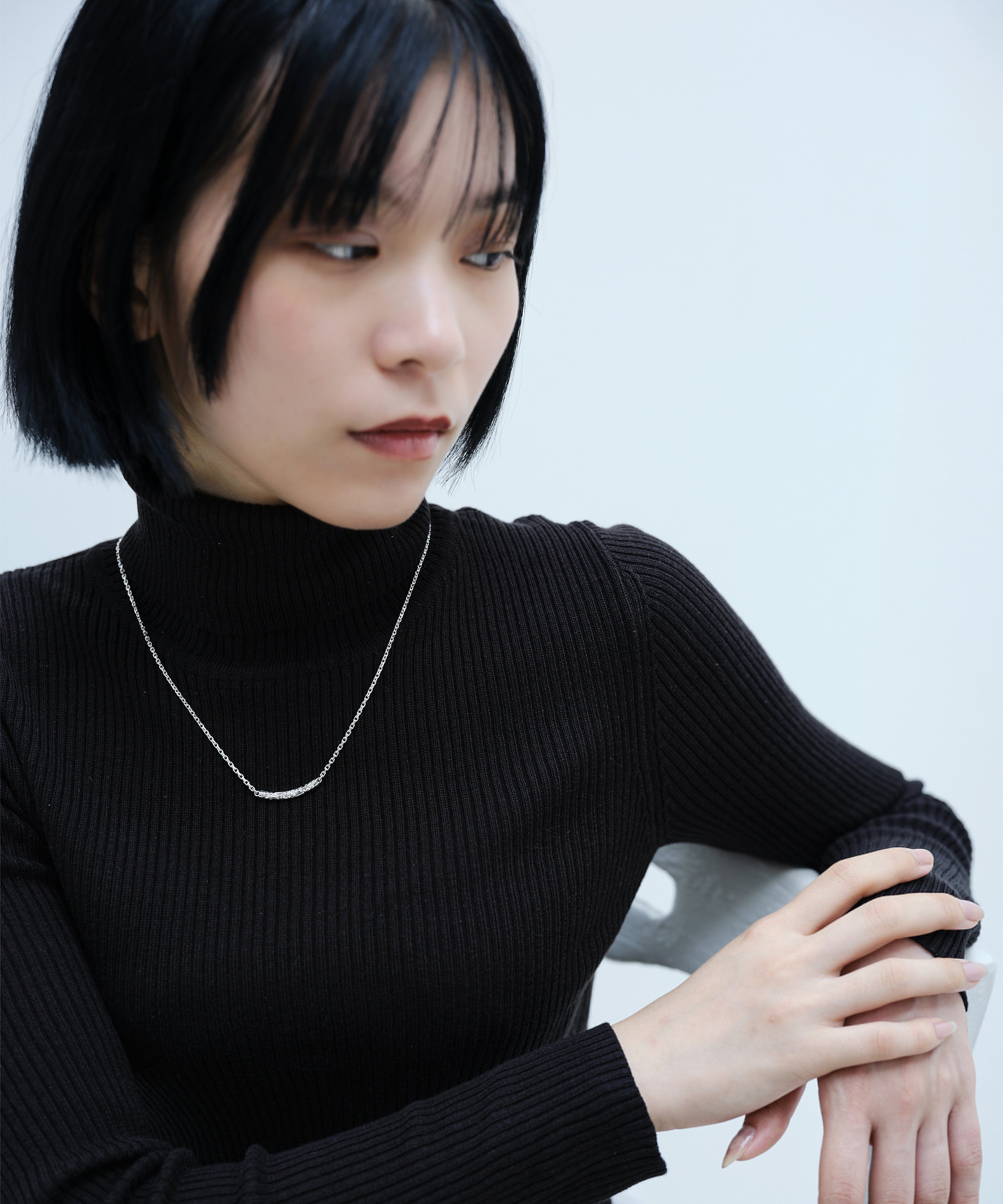 チェーンネックレス ロバストアラベスクモチーフ sv925 ホワイト