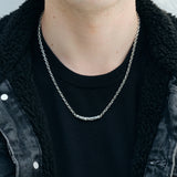 チェーンネックレス ロバストアラベスクモチーフ sv925 ブラックフィニッシュ