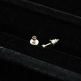 【アウトレット品 70％OFF】誕生石 ガーネット ピアス シルバー （※片耳分 / 1pcs）